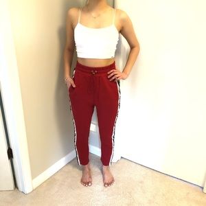 Grey Lab from Neiman Marcus high rise sweatpants with web with message